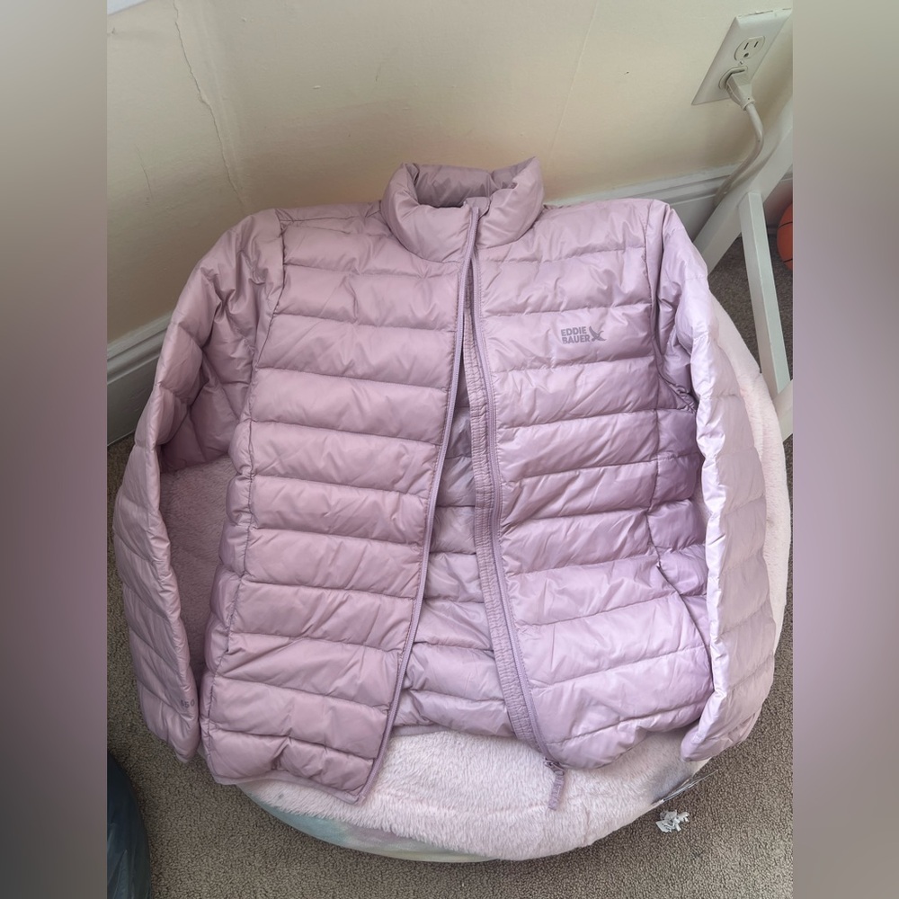 Eddie Bauer down puffer jacket big Kids girl XL 14/16 pink new